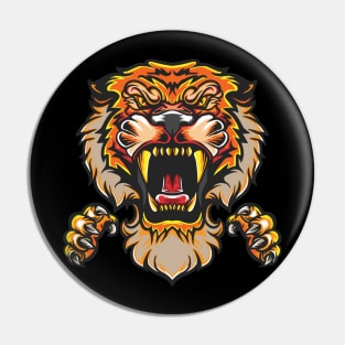 Fierce Liger Roar Design Pin