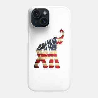 Elephant Lover USA Flag Patriot Phone Case