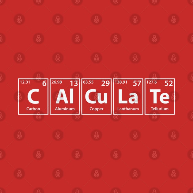 Calculate (C-Al-Cu-La-Te) Periodic Elements Spelling by cerebrands