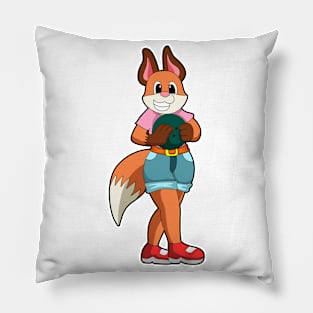 Fox at Bowling with Bowling ball Pillow