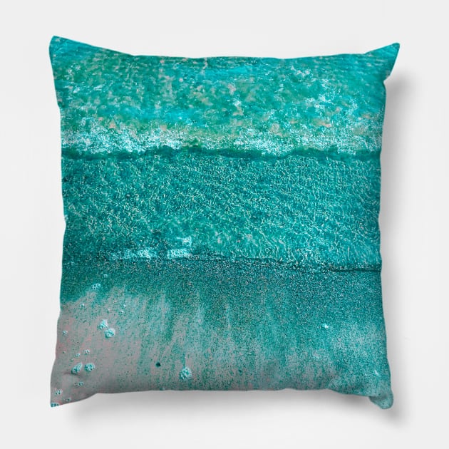 Ocean waves on a sand Pillow by Amalus-files