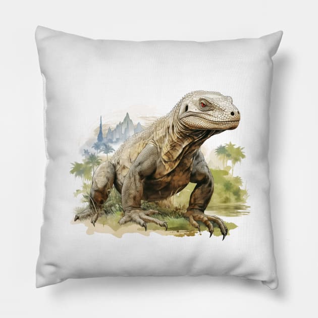 Komodo Dragon Pillow by zooleisurelife