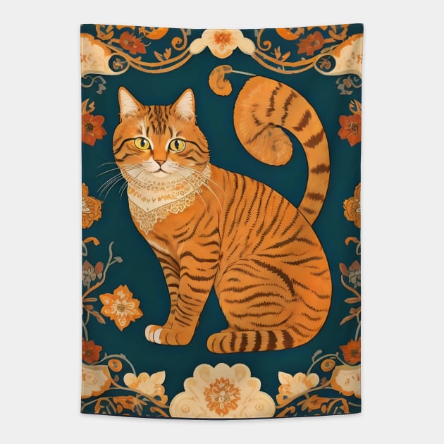 Rug Pattern inspired-Persian cat design Tapestry by Fadedstar