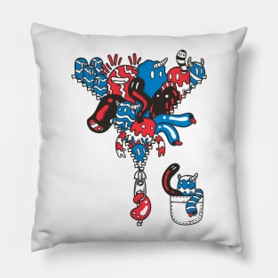 Monsters Unzipped Pillow