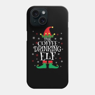 Coffee Drinking Elf Family Matching Group Christmas Party Phone Case