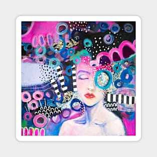 Colorful portrait 01 Magnet