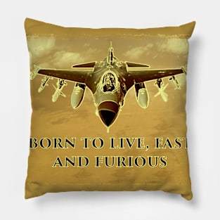 Fighter Jet Born s6h6 Pillow