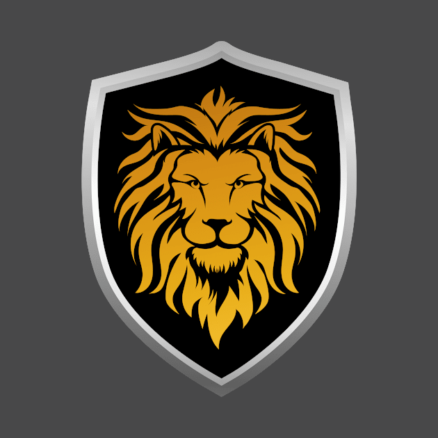 Gold Lion and Black Shield Pocket Logo by SweetPaul Entertainment 