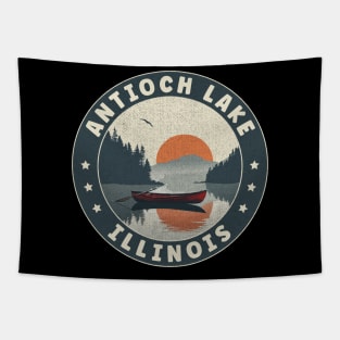 Antioch Lake Illinois Sunset Tapestry