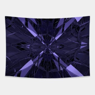 Navy and Purple Stained Glass Window Goth Tapestry