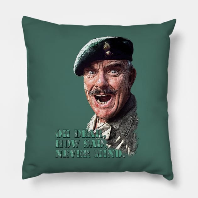 Windsor Davies - It Ain't Half Hot Mom Pillow by The Blue Box