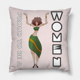 Proud to be a woman (White) Pillow