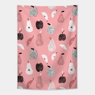 Dotted Apples and Pears (pink) Tapestry