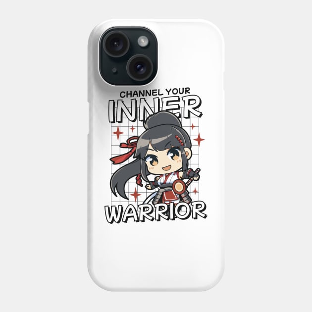 CHIBI SAMURAI GIRL Phone Case by madeinchorley