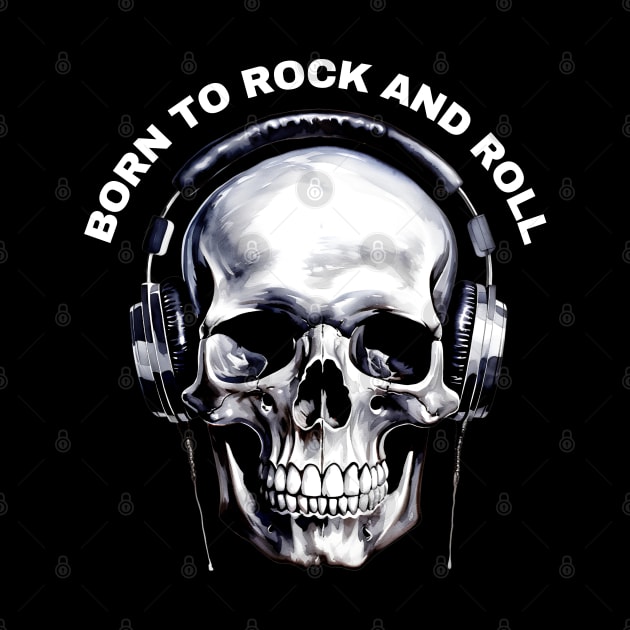 skull born to rock and roll by in leggings