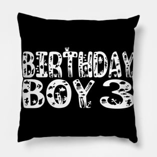 3rd Birthday Boy 3 Years Old Fishing Lover Theme Party design Pillow