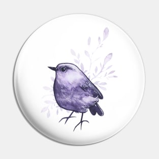 Amethyst bird Pin