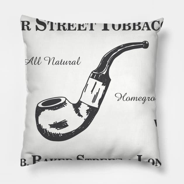 Baker Street Tobacco Pillow by BoldlyGoingNowhere