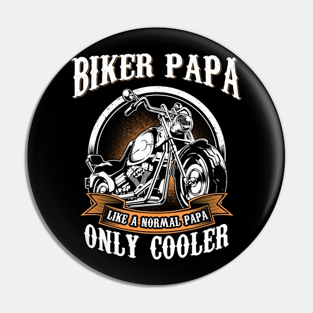 Only Cool Papa Rides Motorcycles T Shirt Rider Gift Pin by easleyzzi