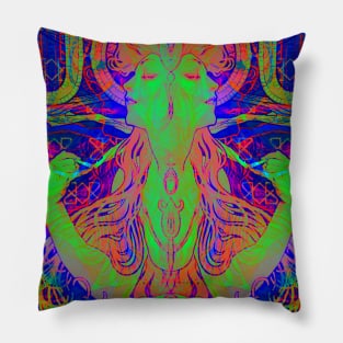 Alphonse Mucha Remixed 02 Pillow