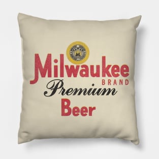 Milwaukee Premium Beer Retro Defunct Wisconsin Breweriana Pillow