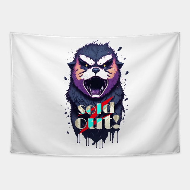 animal screaming sold out! T-shirt design Tapestry by marklink