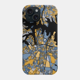 Sydney Map Pattern in Blue & Gold Phone Case