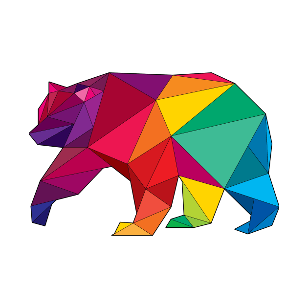 Rainbow Bear by Art By Bear