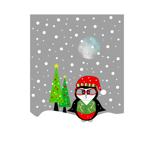 FESTIVE Christmas Penguin. by SartorisArt1