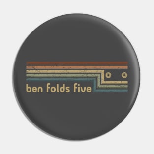 Ben Folds Five Cassette Stripes Pin