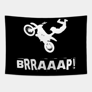 Brraaap Funny Dirt Bike Motocross gift For Riders Tapestry