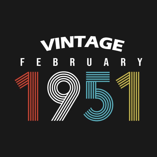 1951 - February Vintage Birthday Gift Shirt by ReneeCummings