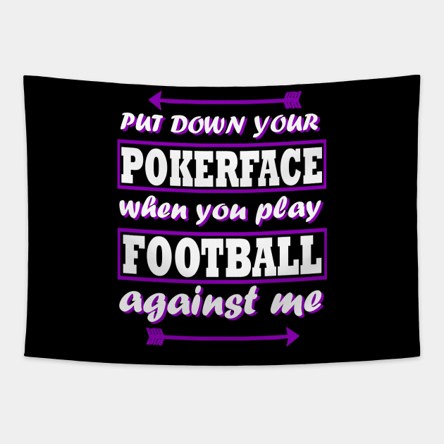 American Football Touchdown Girl Saying Tapestry by FindYourFavouriteDesign