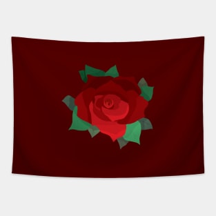 Red Rose illustration Tapestry