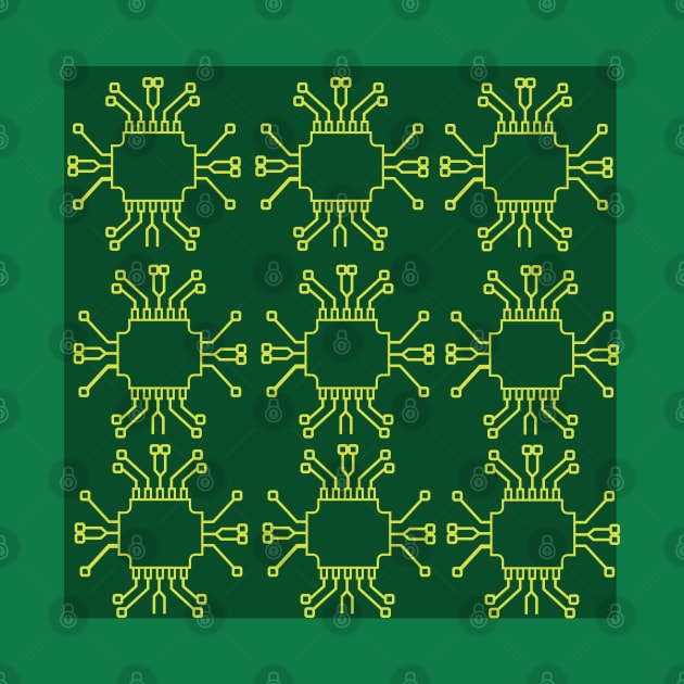 Printed circuit Board PCB Seamless Pattern Design for Electronics engineer and Technicians and engineering Students by ArtoBagsPlus