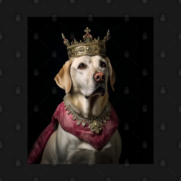 Majestic Yellow Labrador Retriever - Medieval English Queen by HUH? Designs