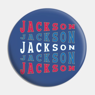 JACKSON NATIONAL TEXT ART USA Pin