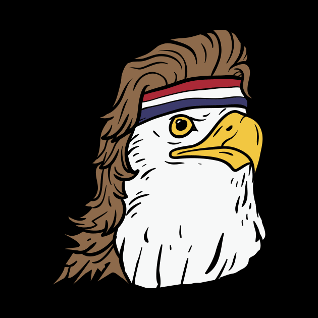 American Bald Mullet Eagle 'Merica 4th of July Shirt by Nowhereman78