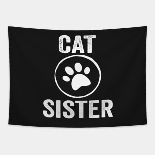 Cat Sister Funny Design Quote Tapestry