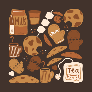 Holiday Comfort Cookies and Hot Drinks T-Shirt