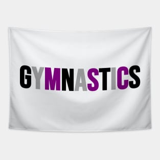 GYMNASTICS (Asexual/Demisexual Colors, No White Text) Tapestry