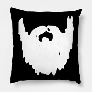 White Beard Doodle Pillow