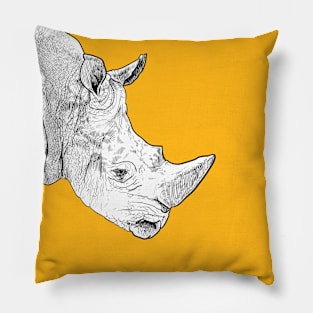 Head of a rhino Pillow