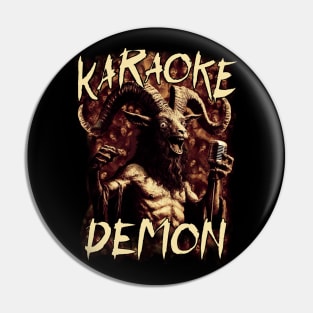 Karaoke Demon (no background) Pin