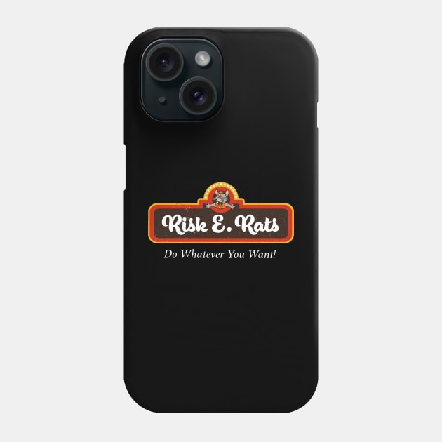 Risk E. Rats Always Sunny ( white text variant ) Phone Case by NightMan Designs