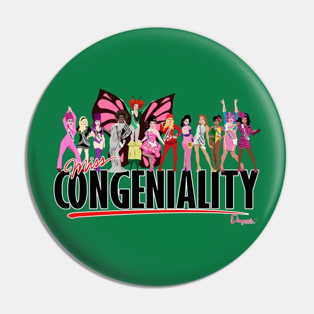 Miss Congeniality from Drag Race Pin by dragover