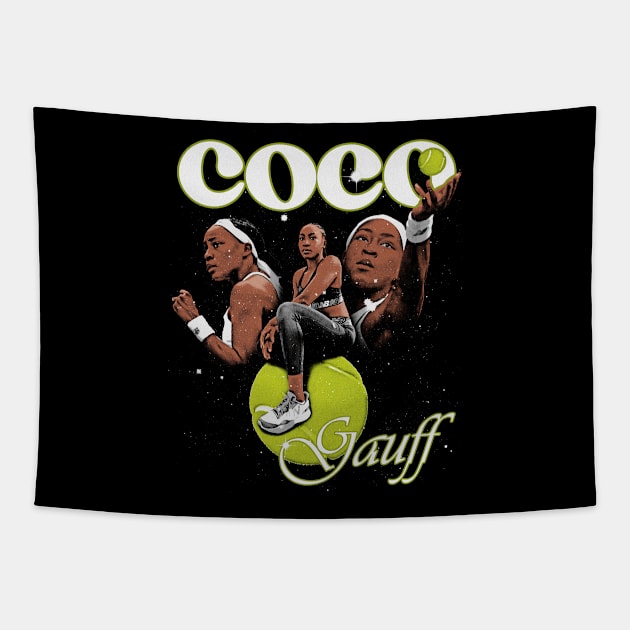 coco gauff Tapestry by loko.graphic