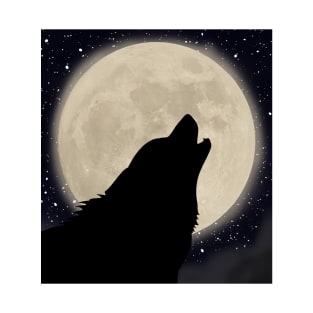 wolf moon shape T-Shirt