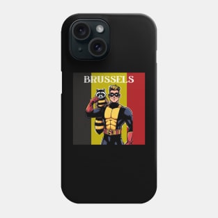 Brussels Comic Book Superhero Raccoon Belgian Phone Case