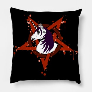 Corpse Paint Unicorn Pillow